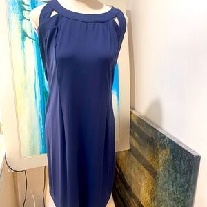 Lulu-B navy blue cut out dress, XL, like new, great fit and never wrinkles